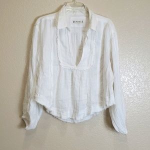 We the Free Free People Cozy Dreams Pullover Boxy XS Ivory